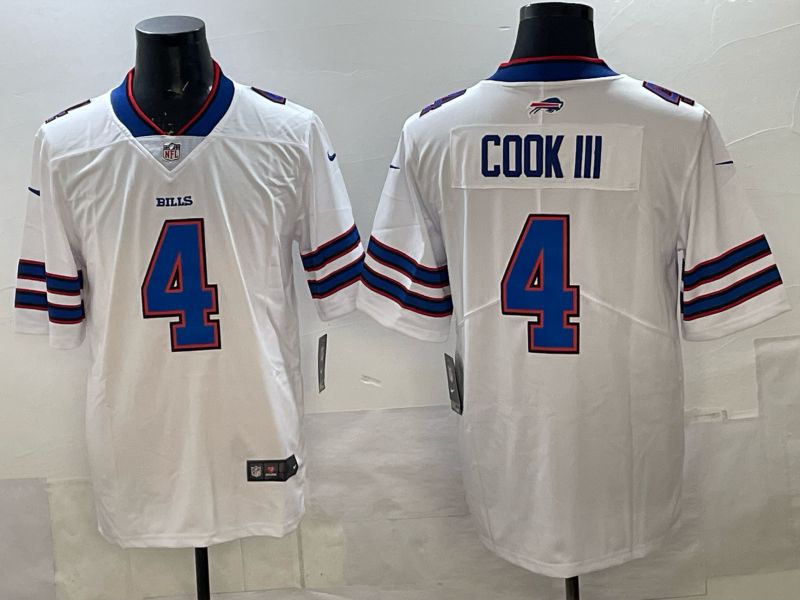 Men 2025 Nike Buffalo Bills #4 Cook iii white Limited NFL Jersey style 04->new york giants->NFL Jersey